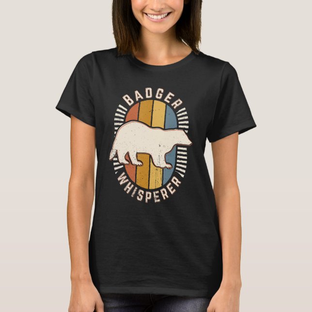 Camiseta Badger Whisperer Vintage Refletor Animal Clássico (Frente)