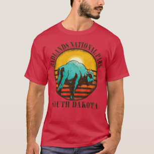 Camiseta Badlands US National Park South Dakota Bison Hikin