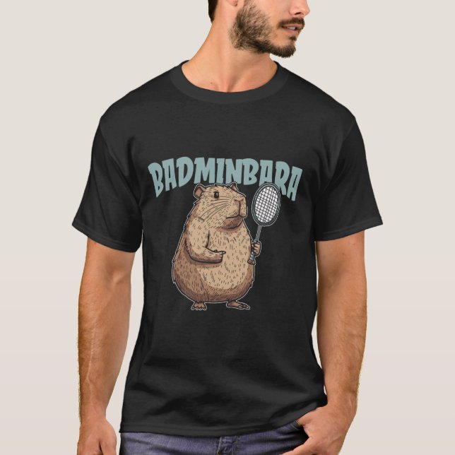 Camiseta Badminbara Shuttle Racquet - Equipe Badminton Capy (Frente)