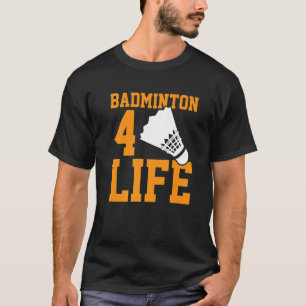 Camiseta Badminton 4 Life Graphic Badminton Player Shuttlec