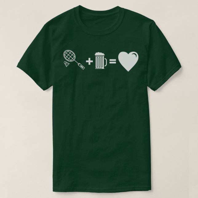 Camiseta Badminton anima Mug de Beer Athlete Idea T (Frente do Design)