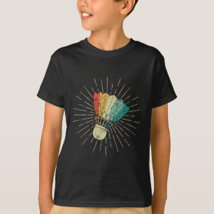 Camiseta Badminton Atleta Colorido Homens Mulheres Crianças