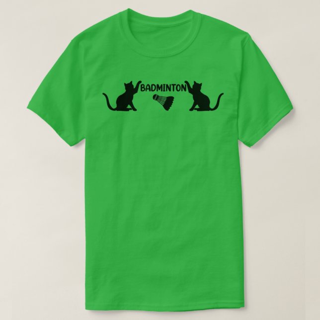 Camiseta Badminton Cat Lovely Badminton Shuttlecock T (Frente do Design)