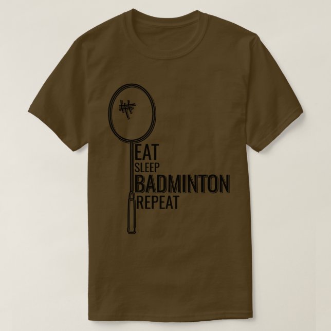 Camiseta Badminton Coma Sleep Badminton Repetir 1 (Frente do Design)