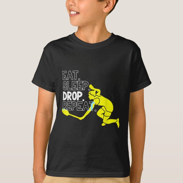 Camiseta Badminton. Comer. Dormir. Larga. Repetir. (Frente)