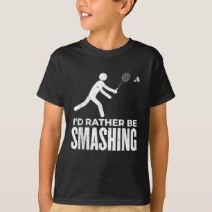 Camiseta Badminton de Boneco de Palito - Eu Preferiria Esta