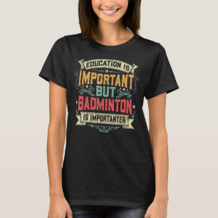 Camiseta Badminton Design para Homens Mulheres Crianças Bad