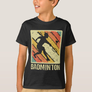 Camiseta Badminton Do Jogador De Chuteiros Da Vintagem Retr