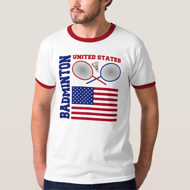 Camiseta Badminton dos Estados Unidos (Frente)