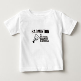 CAMISETA BADMINTON É A EDUCAÇÃO INEVITÁVEL É OPCIONAL