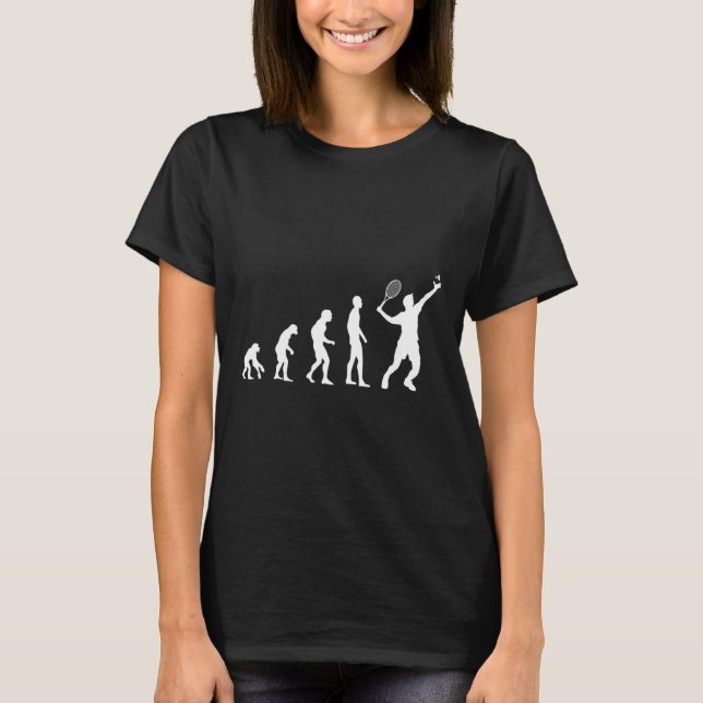 Camiseta Badminton Evolution Engraçado (Frente)
