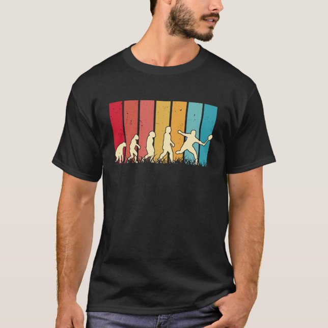 Camiseta Badminton Evolution Retro Badminton Player Badmint (Frente)