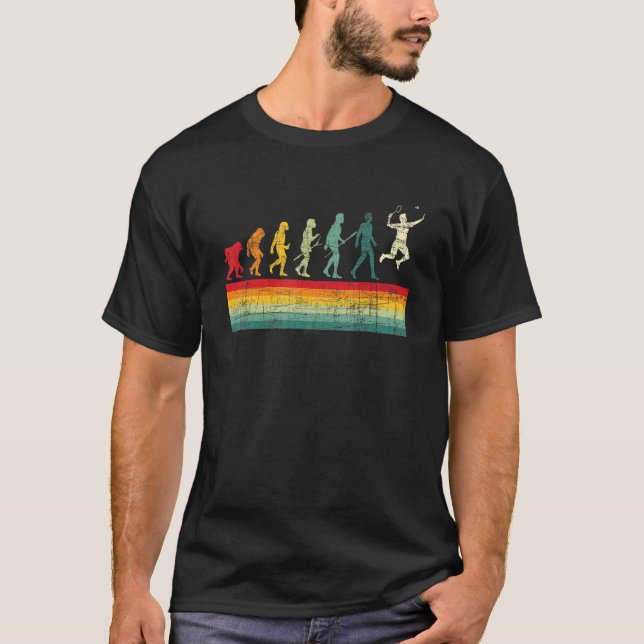 Camiseta Badminton Evolution Retro Sports Shutlecock (Frente)