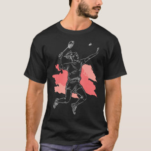 Camiseta Badminton Girl Smash Shuttlecock Athlete Esportes
