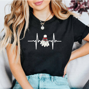Camiseta Badminton Heartbeat e Birdie