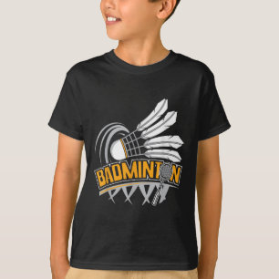 Camiseta Badminton - Jogador de Badminton Peteca