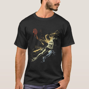 Camiseta Badminton Mulher Grafitti Shuttle Game Para Menina