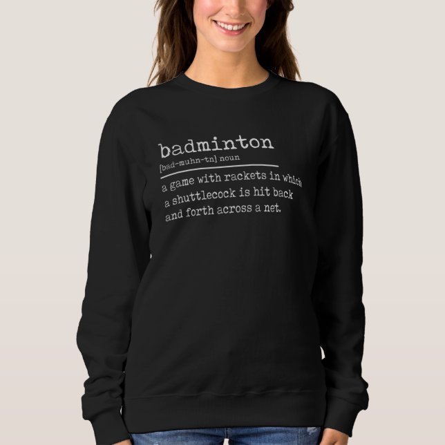 Camiseta Badminton Noun Definition Shuttlecock Badminton Pl (Frente)