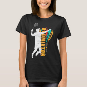 Camiseta Badminton Player Shuttle Racket Badminton