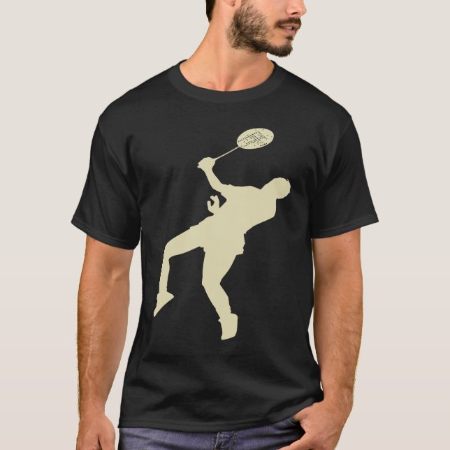 Camiseta Badminton Player Shuttlecock Time Smash Rackets (Frente)