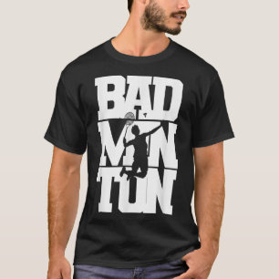 Camiseta Badminton Player Smashing Shuttle Birdie Badminton