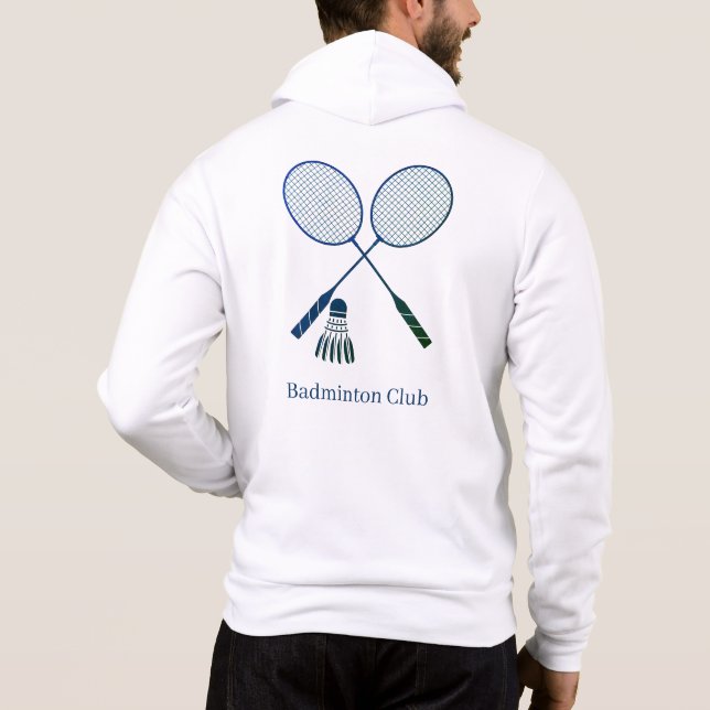 Camiseta Badminton Rackets Shuttlecock Birdie Personalizado (Verso)