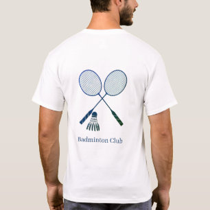 Camiseta Badminton Rackets Shuttlecock Birdie Personalizado