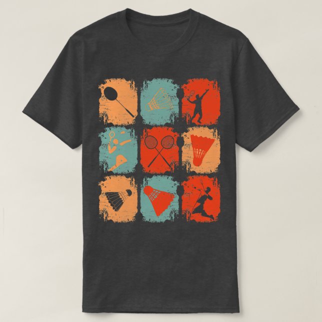 Camiseta Badminton Retro 2 (Frente do Design)