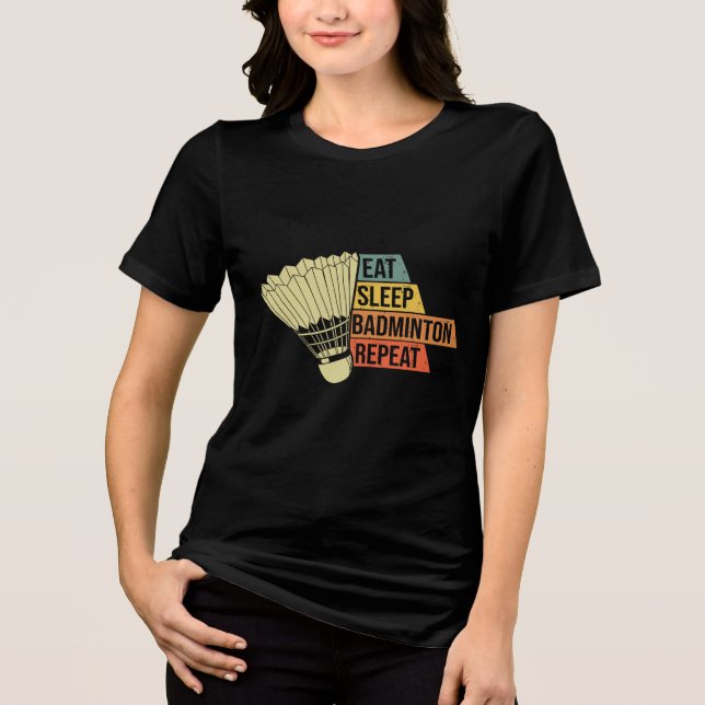 Camiseta Badminton Retro Vintage (Frente)