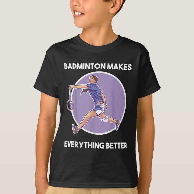 Camiseta Badminton Shuttle Dizendo (Frente)