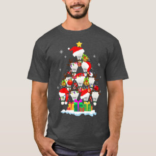 Camiseta Badminton Shuttlecock Árvore de Natal Badminton Lo
