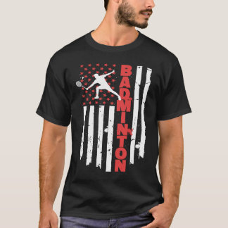 Camiseta Badminton Team American Flag USA Badminton