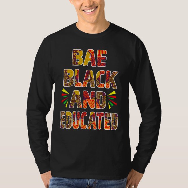 Camiseta Bae Black E Educados Homens Mulheres Negra Históri (Frente)
