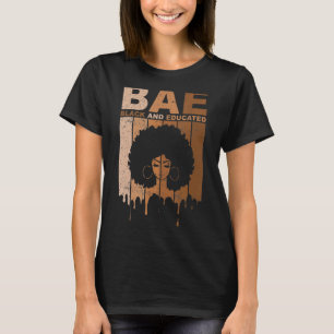 Camiseta BAE Black E Educated Black History Pride BLM Afr