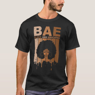 Camiseta BAE Black E Educated Black History Pride BLM Afr