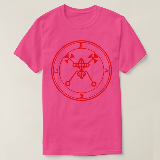 Camiseta Bael Ars Goetia Sigil Red (Frente do Design)