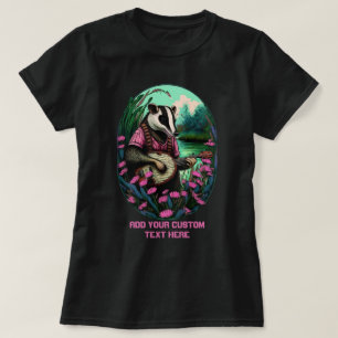 Camiseta Bafeiro Bonito tocando banjo, amantes Badger