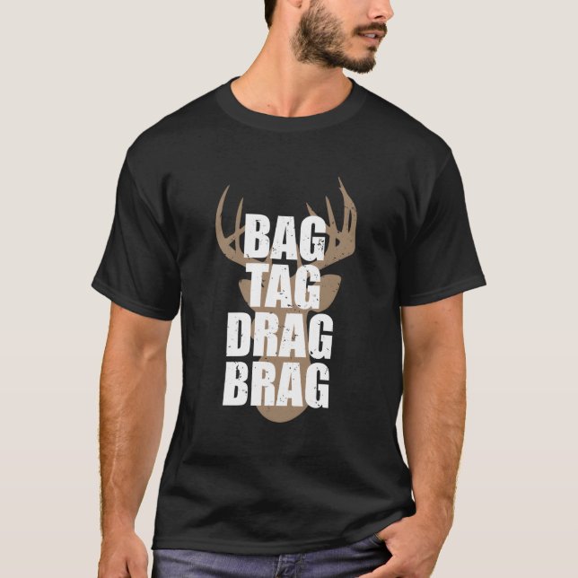 Camiseta Bag Arraste Marca Caça Armas de Cerveja País (Frente)
