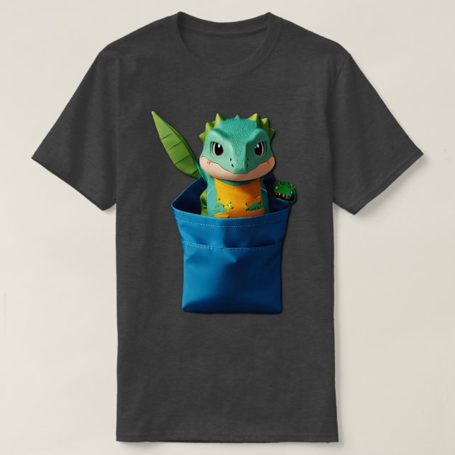 Camiseta Bag Salamander Gecco Dragon Dino Shirt Shirt Pocke (Frente do Design)