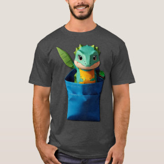 Camiseta Bag Salamander Gecco Dragon Dino Shirt Shirt Pocke