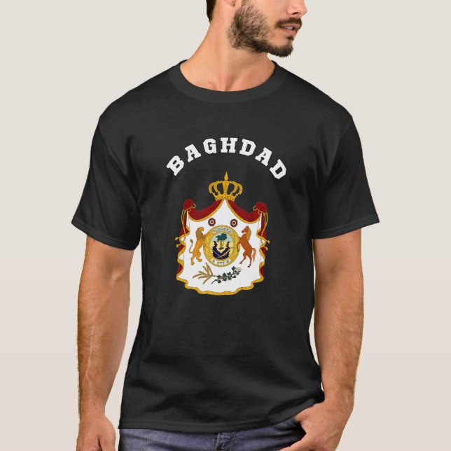 Camiseta Bagdade Casaco De Armas Bandeira De Souvenir (Frente)