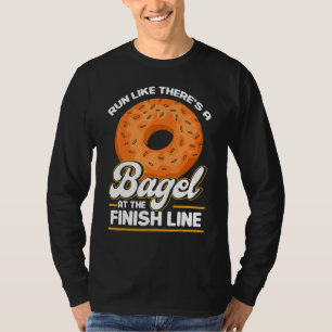 Camiseta Bagel Love Corre como se houvesse uma sacola no fi