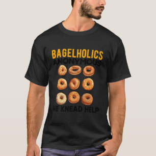 Camiseta Bagel Lover Para Homens As Mulheres Café Da Manhã 
