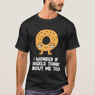 Camiseta Bagels Pensam Em Mim Também Bagel Café da Manhã Br
