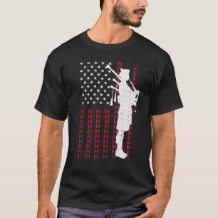 Camiseta Bagpipa legal de bandeira dos EUA para mulheres jo