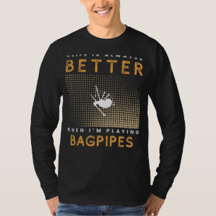 Camiseta Bagpipe Bliss: Vive uma melodia com as minhas cana