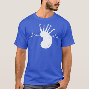 Camiseta Bagpipe Heartbeat Scotland Pulse