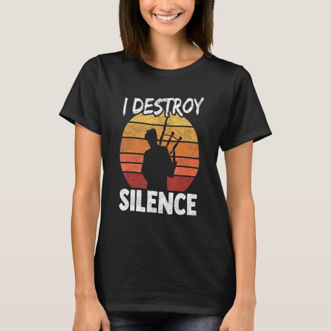 Camiseta Bagpipe I Destroy Silence (Frente)