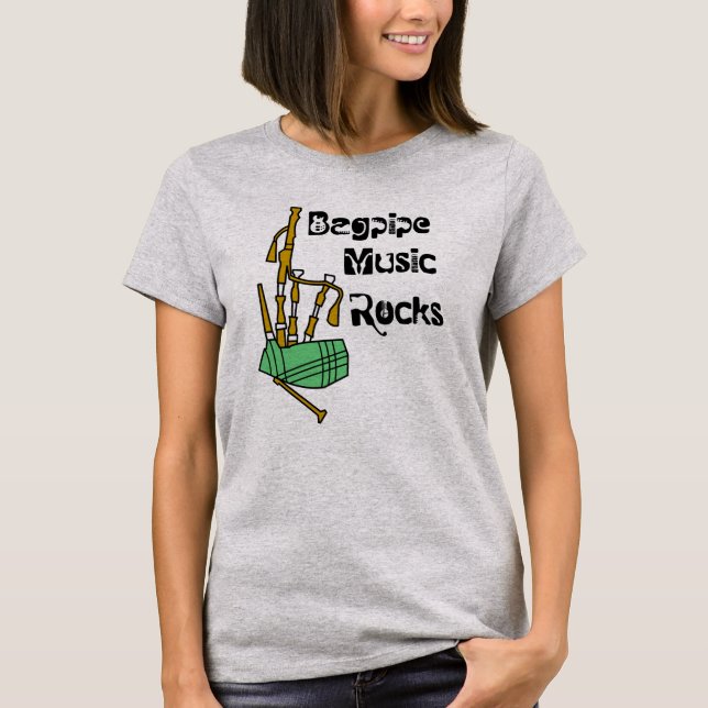 Camiseta Bagpipe Music Rocks (Frente)