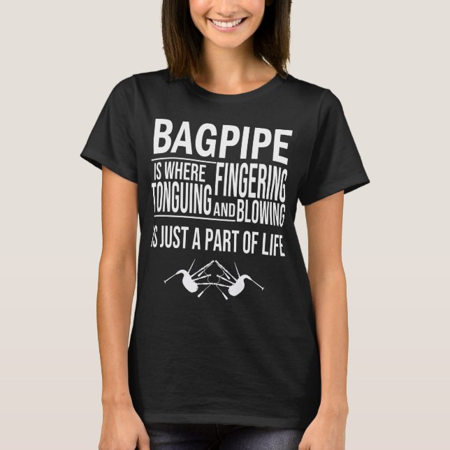 Camiseta Bagpipe Music Scottish Scotty Musical Bagpipe (Frente)